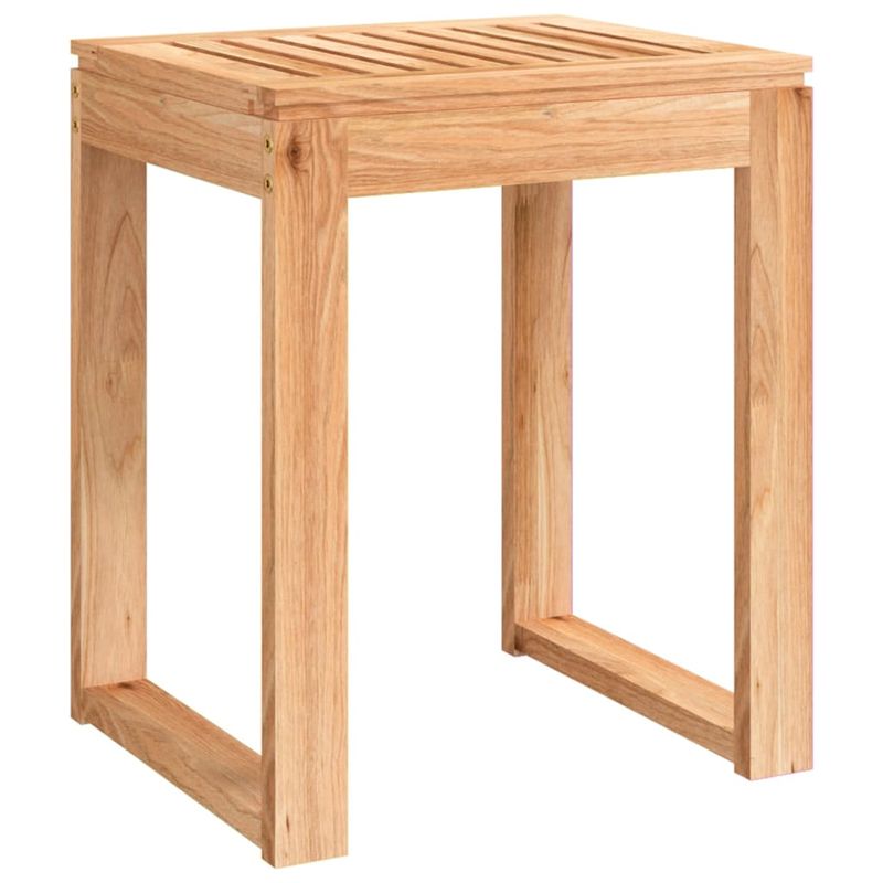 Sgabello da Bagno 40x30x46 cm in Legno Massello di Noce vidaXL