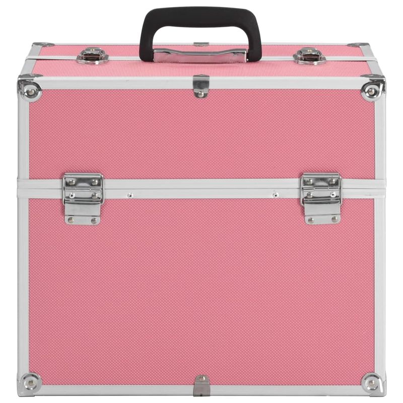 Valigia per Cosmetici 38x23x34 cm Rosa in Alluminio vidaXL