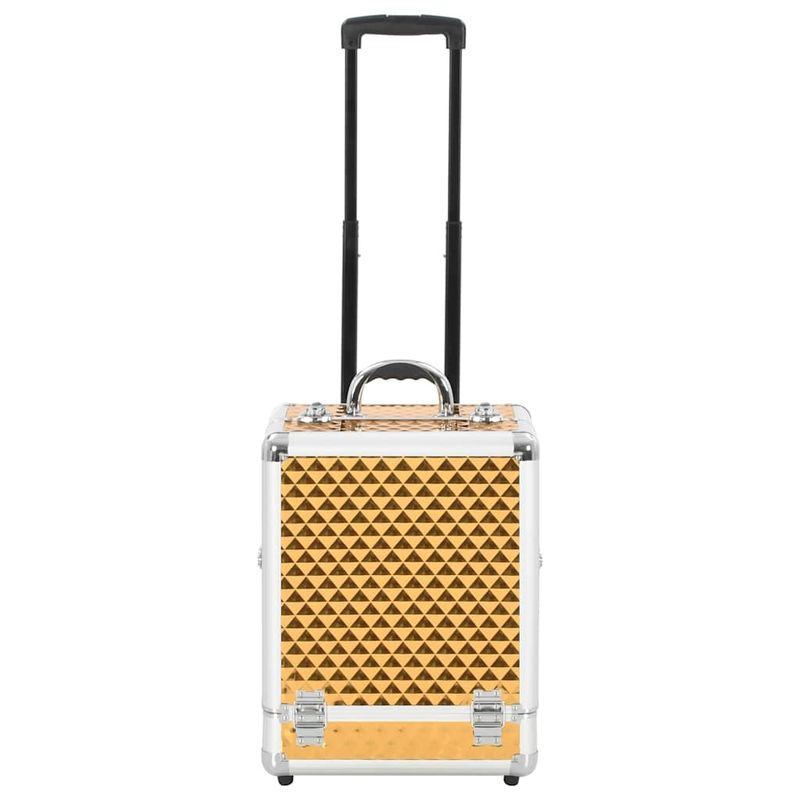 Valigia Trolley per Cosmetici 35x29x45 cm Oro in Alluminio vidaXL