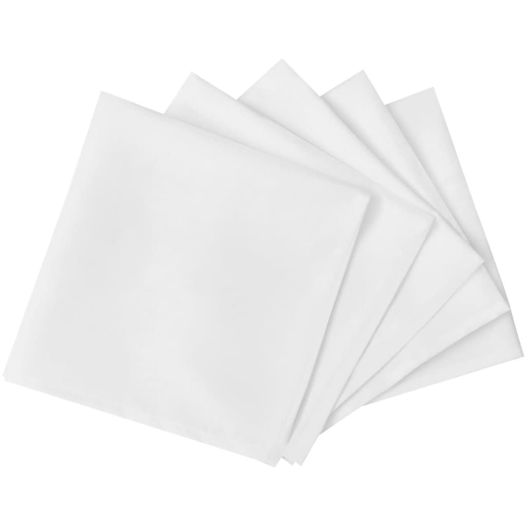 Tovaglioli da Tavola 100 pz Bianchi 50 x 50 cm vidaXL