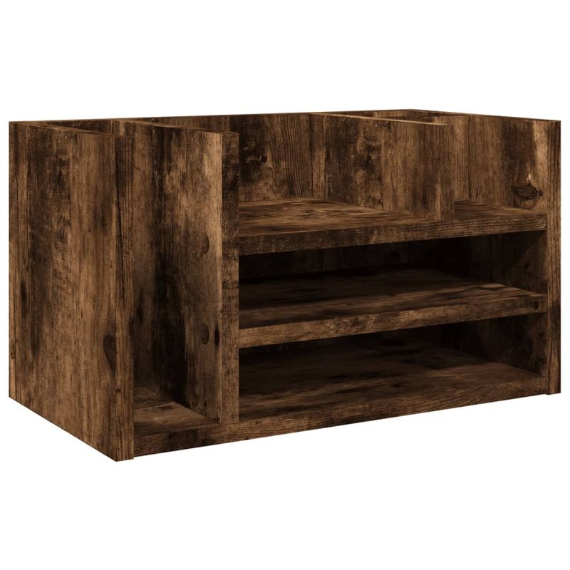 Organizer Scrivania Rovere Fumo 44,5x24x25cm Legno Multistrato vidaXL