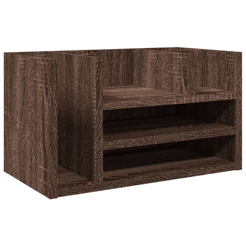 Organizer Scrivania Rovere Marrone 44,5x24x25 Legno Multistrato vidaXL