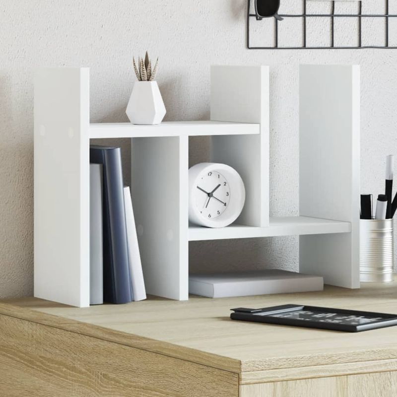 Organizer Scrivania Bianco 34,5x15,5x35,5 cm Legno Multistrato vidaXL