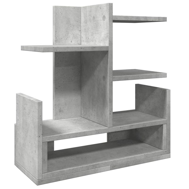 Organizer Scrivania Grigio Cemento 49x20x52,5 cm Multistrato vidaXL