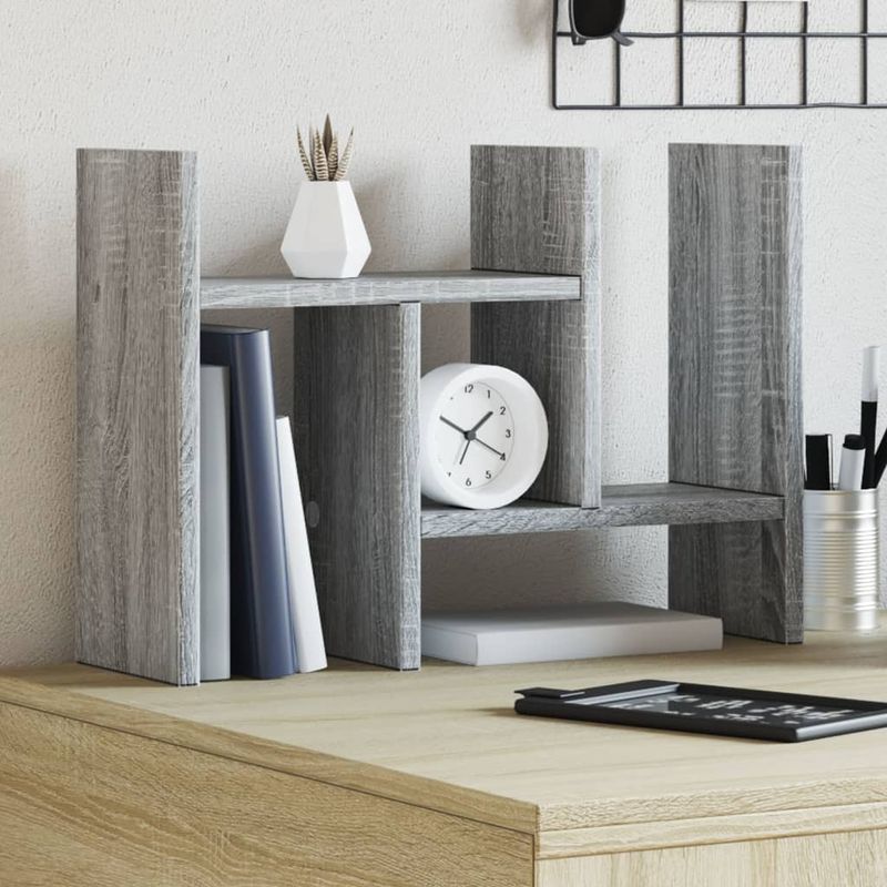 Organizer Scrivania Grigio Sonoma 34,5x15,5x35,5 cm Multistrato vidaXL