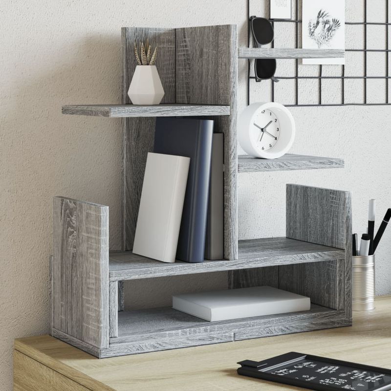 Organizer Scrivania Grigio Sonoma 49x20x52,5 cm Multistrato vidaXL