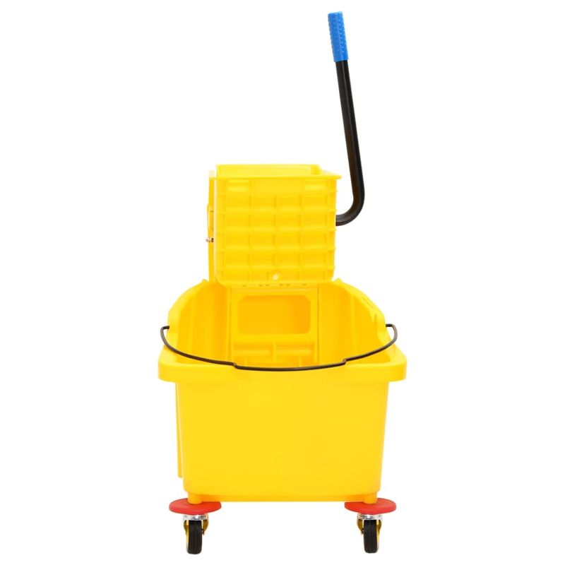 Secchio Mocio con Strizzatoio e Ruote Giallo 36 L Polipropilene vidaXL