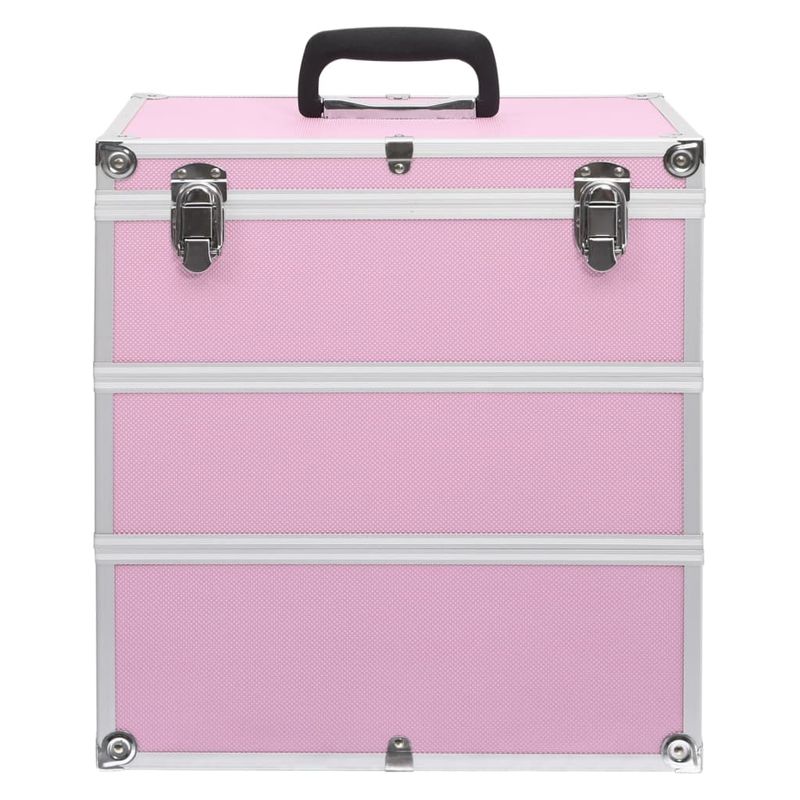 Valigia per Cosmetici 37x24x40 cm Rosa in Alluminio vidaXL