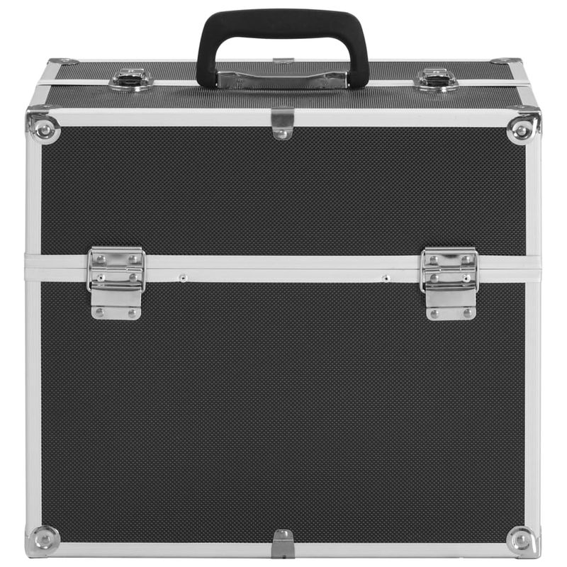Valigia per Cosmetici 38x23x34 cm Nera in Alluminio vidaXL