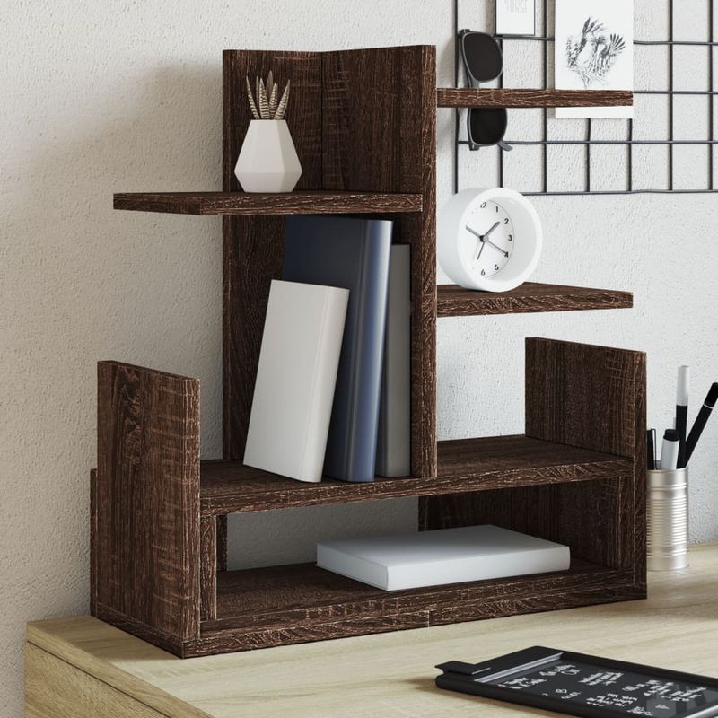 Organizer Scrivania Rovere Marrone 49x20x52,5 cm Multistrato vidaXL