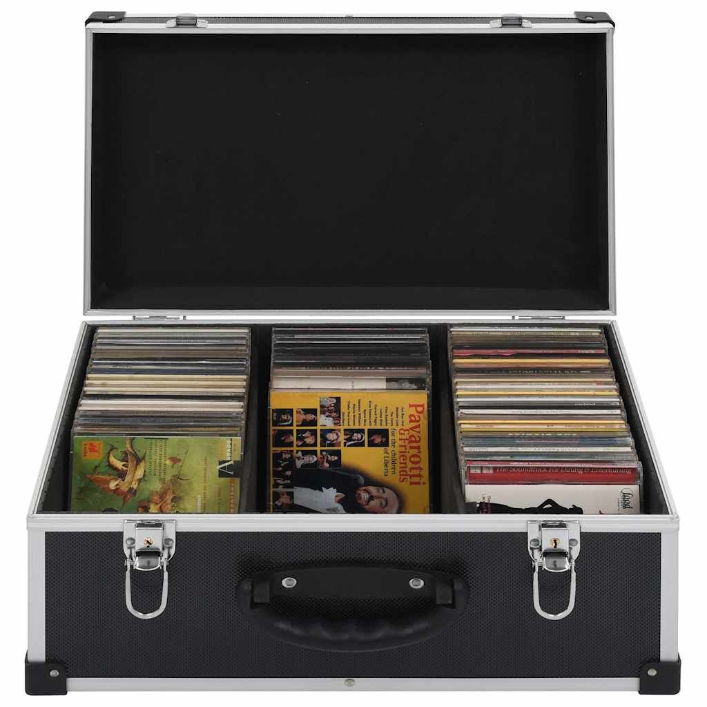 Custodia CD per 60 CD in Alluminio ABS Nero vidaXL