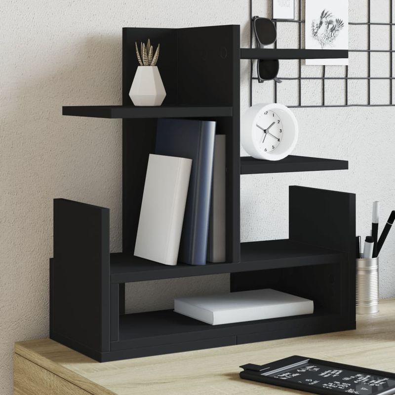 Organizer per la Scrivania Nero 49x20x52,5 cm in Multistrato vidaXL