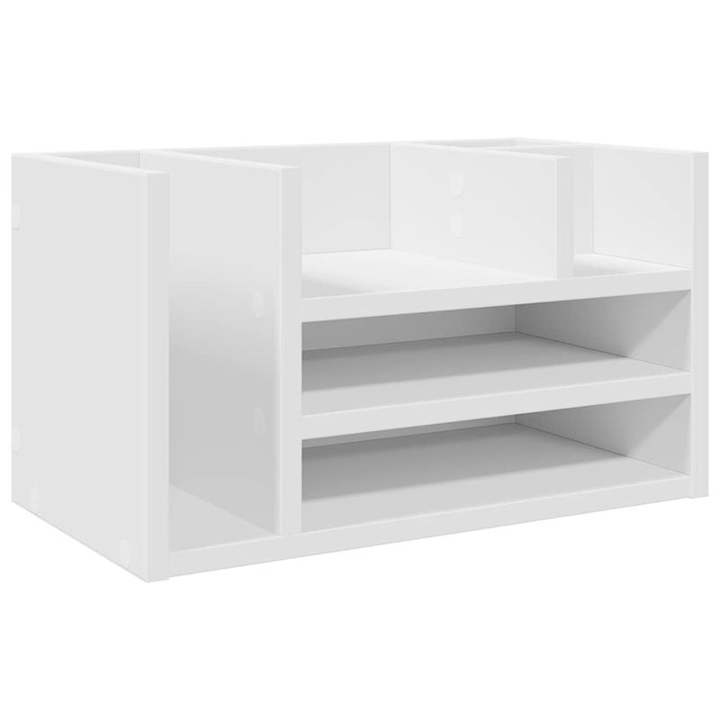 Organizer da Scrivania Bianco 44,5x24x25 cm Legno Multistrato vidaXL