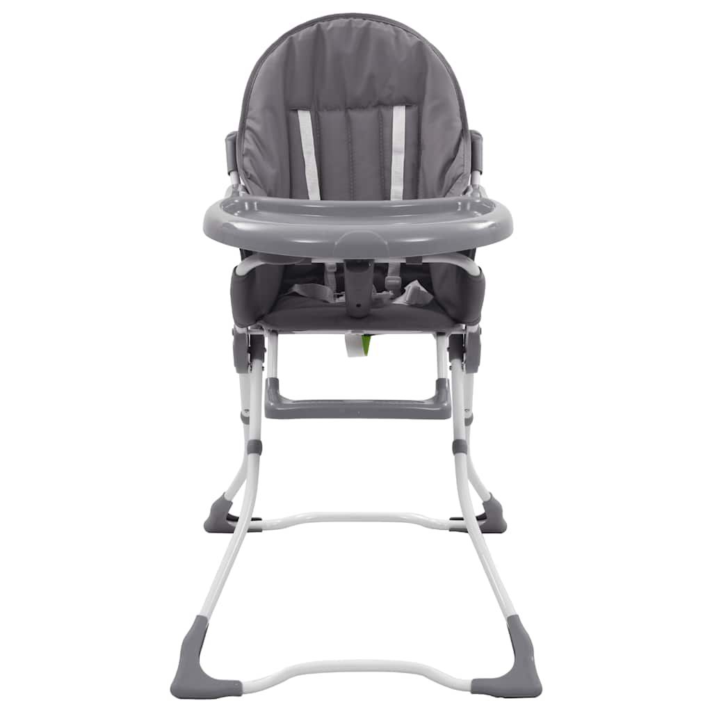 Seggiolone Pappa per Bambini Grigio e Bianco vidaXL