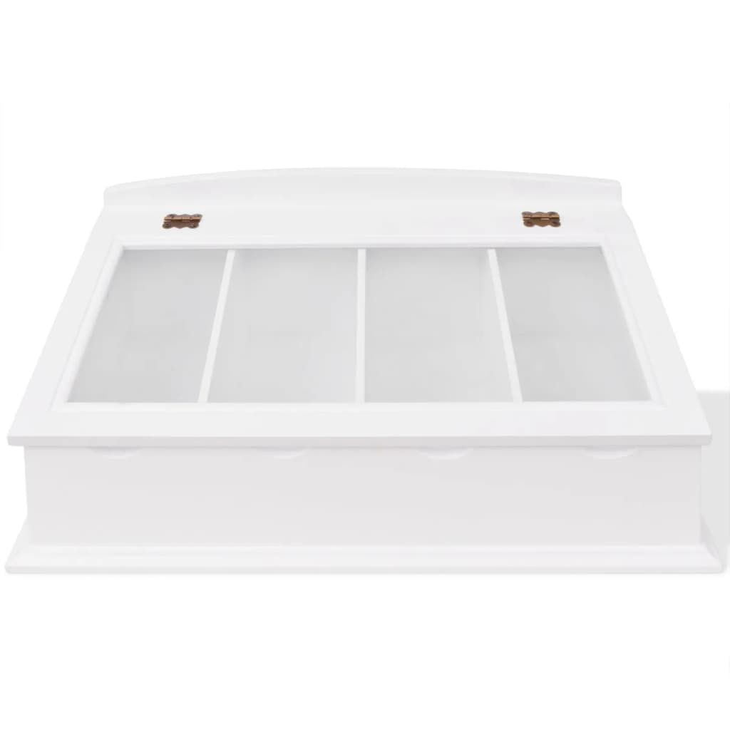 Portaposate in MDF Bianco in Stile Barocco vidaXL