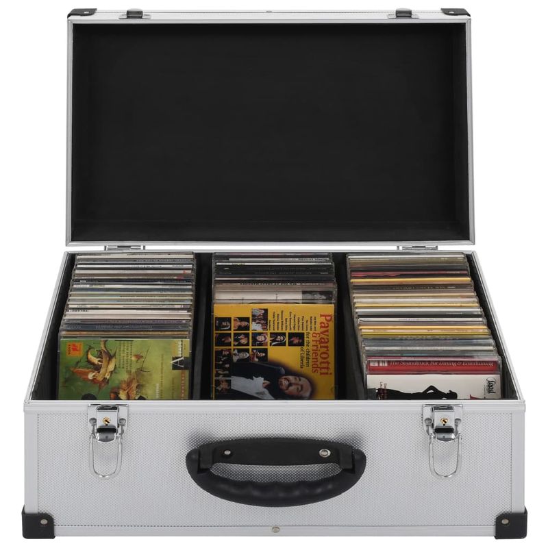 Custodia CD per 60 CD in Alluminio ABS Argento vidaXL