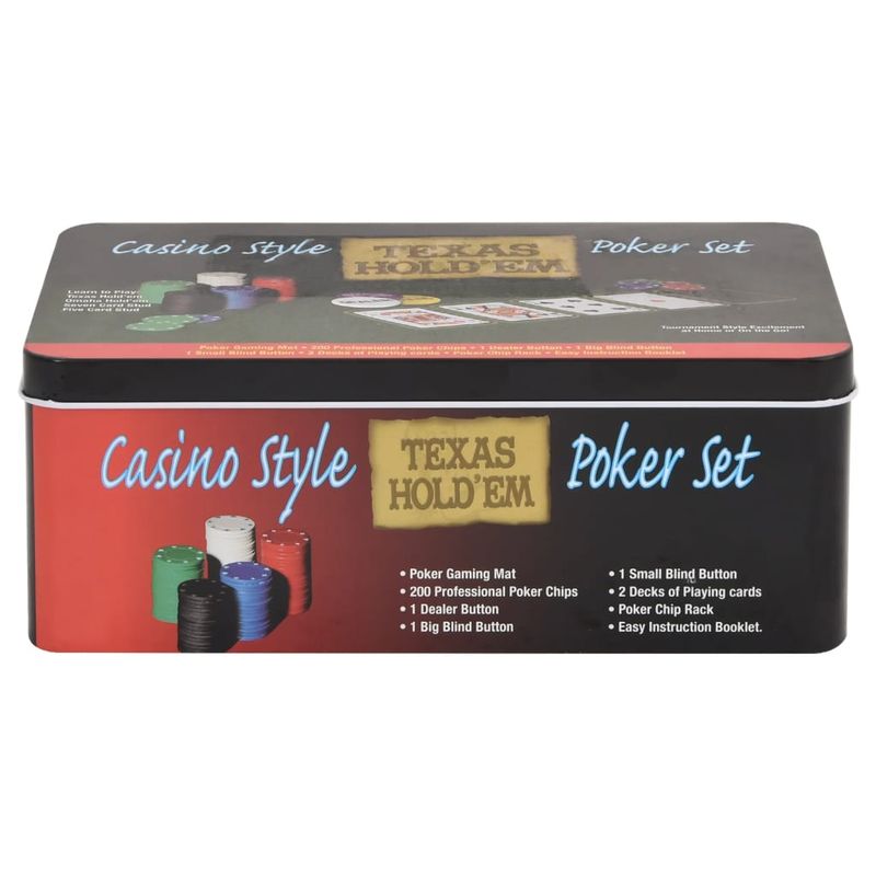 Set di Fiches da Poker 200 pz 4 g vidaXL