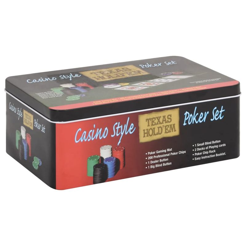 Set di Fiches da Poker 200 pz 4 g vidaXL