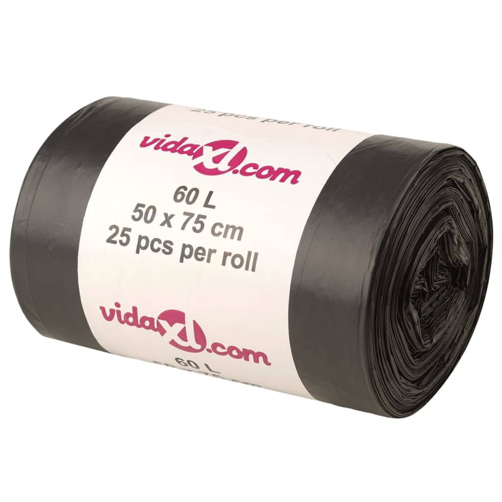 Sacchetti per Cestini 250 pz Neri 60 L vidaXL