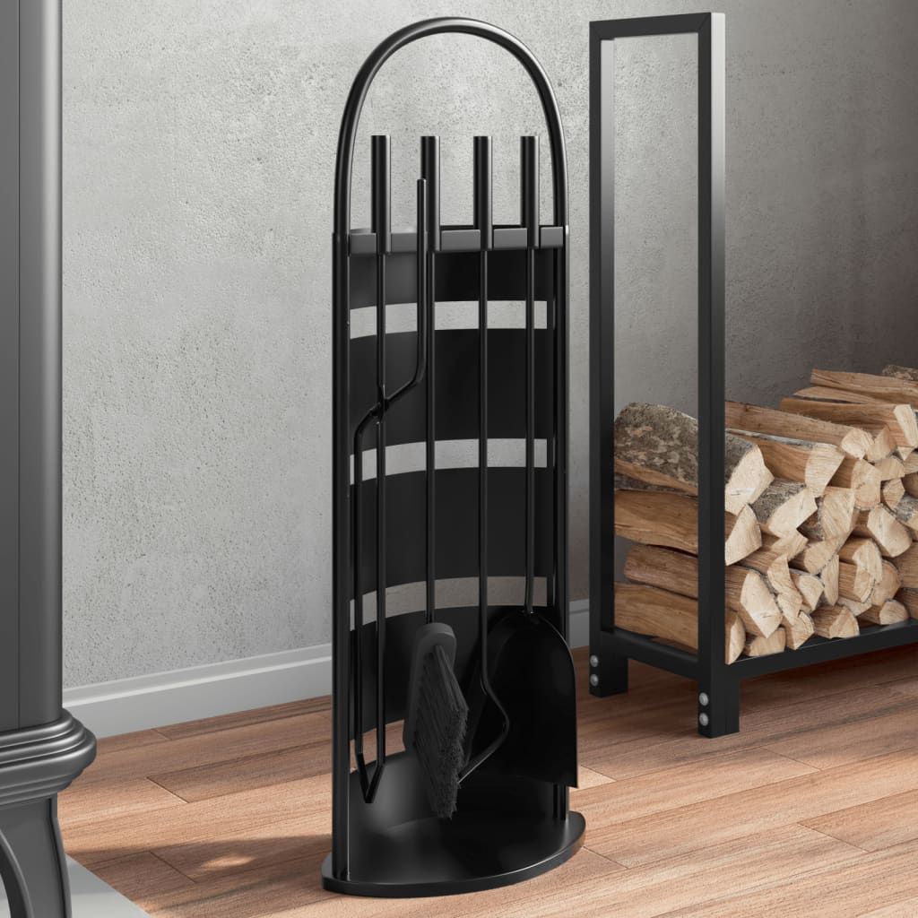 Set di attrezzi per camino 5 pezzi 23x15x66 cm in acciaio vidaXL