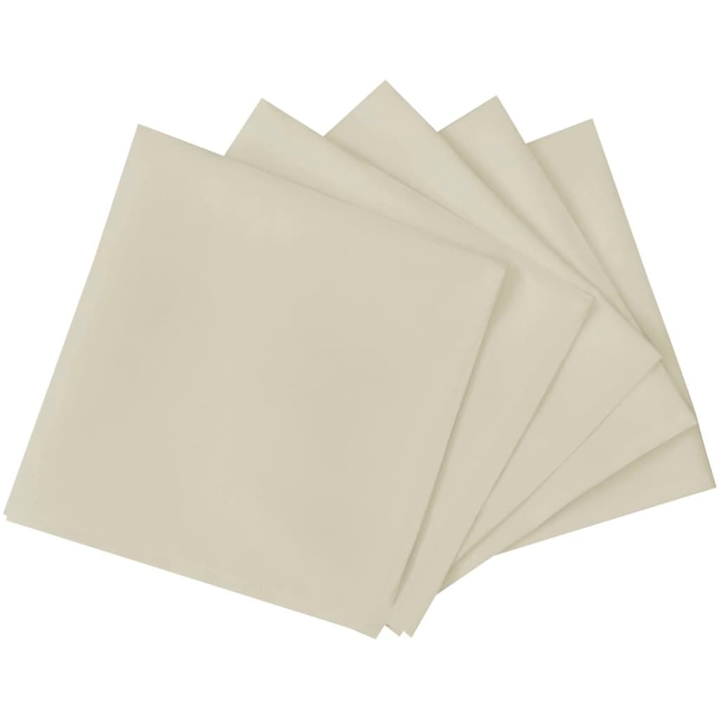 Tovaglioli per Banchetti 10 Pz 50x50 Crema vidaXL