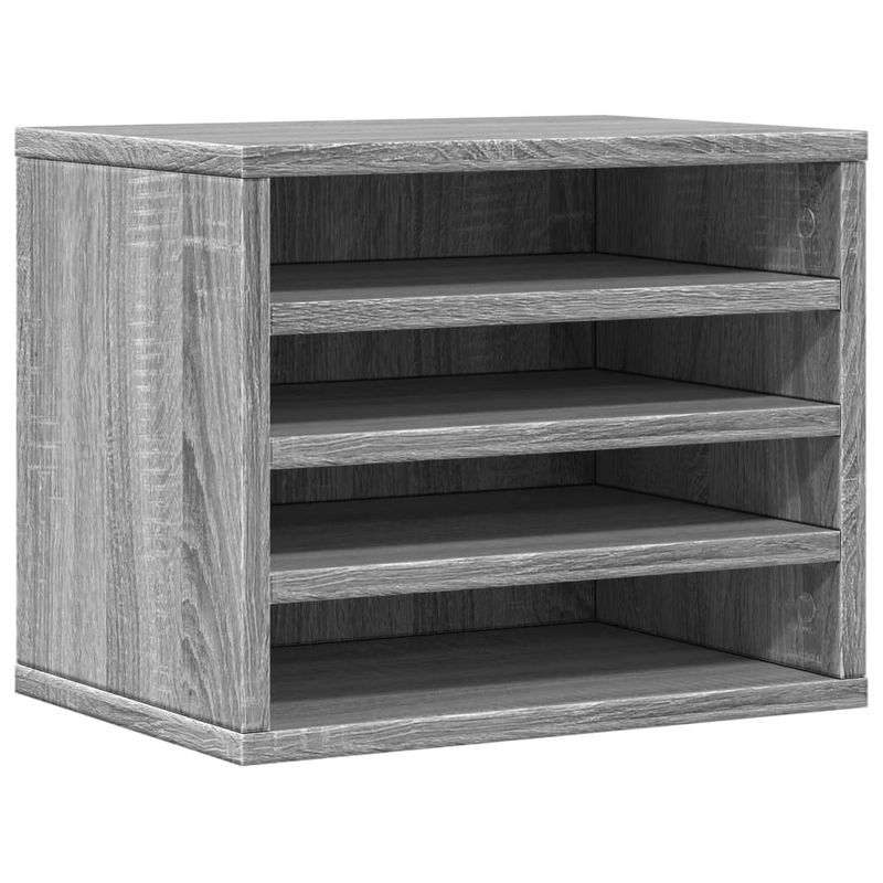 Organizer Scrivania Grigio Sonoma 36x26x29,5 Legno Multistrato vidaXL