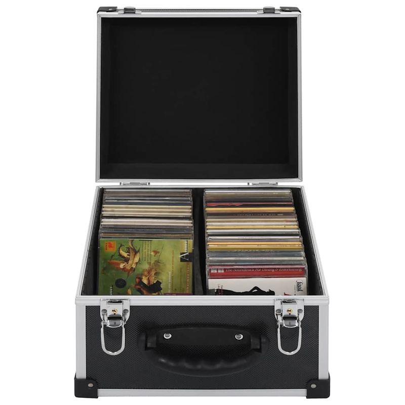 Custodia CD per 40 CD in Alluminio ABS Nero vidaXL