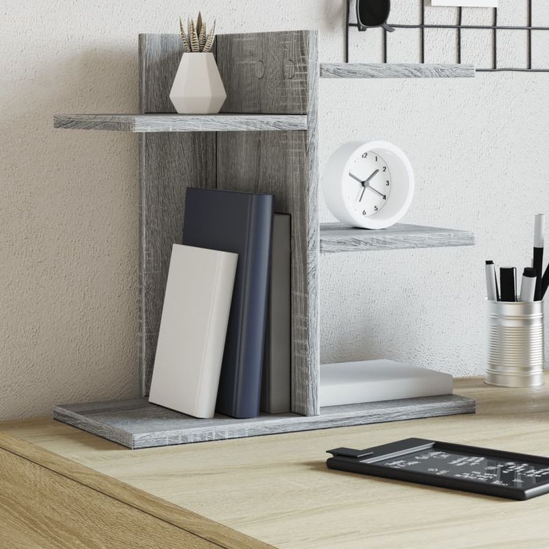 Organizer Scrivania Grigio Sonoma 42x21,5x42 cm Multistrato vidaXL