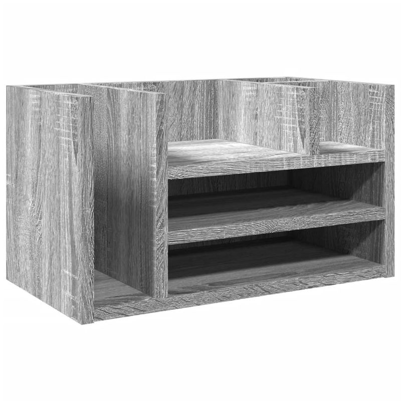 Organizer Scrivania Grigio Sonoma 44,5x24x25 Legno Multistrato vidaXL