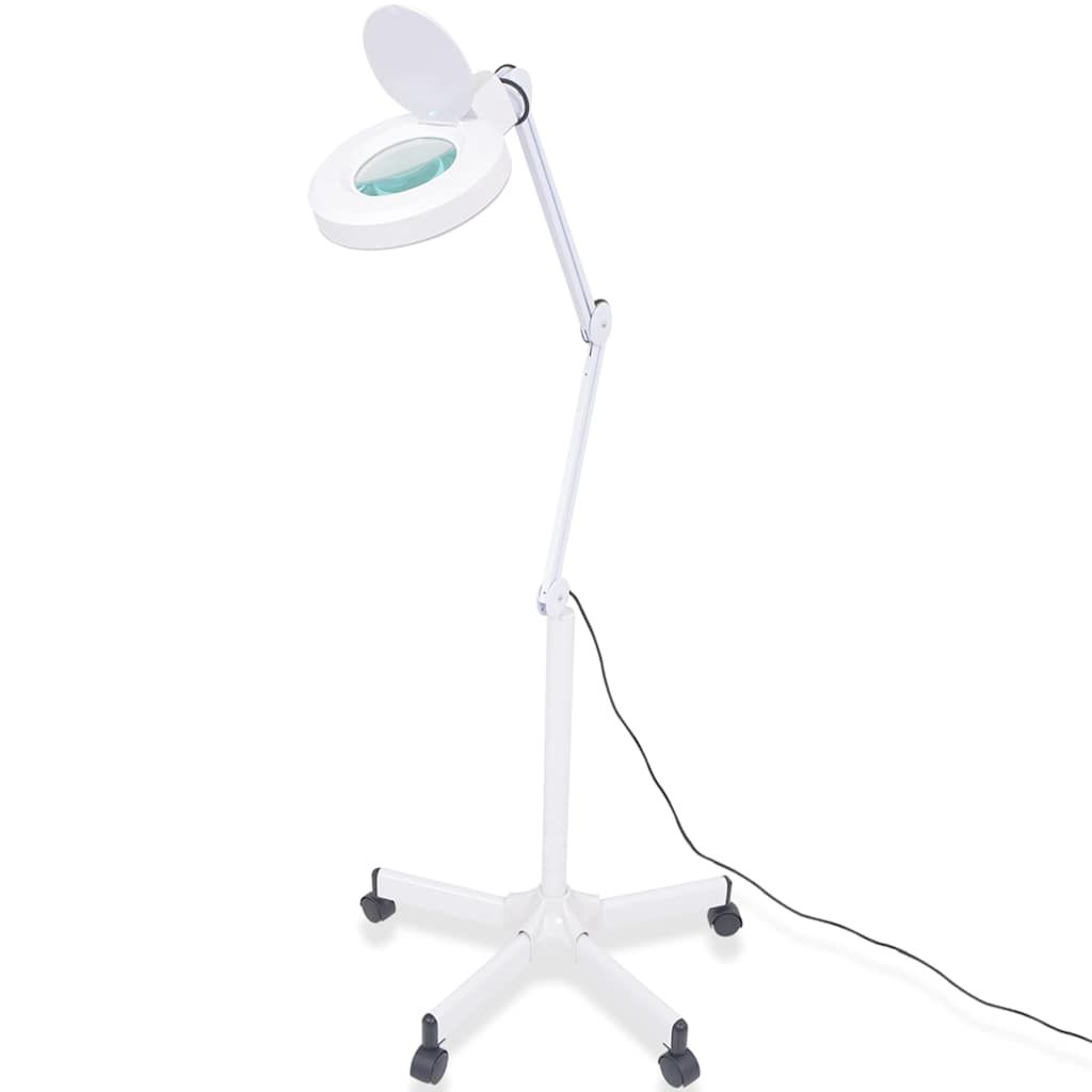 Lampada con lente d'ingrandimento da pavimento vidaXL