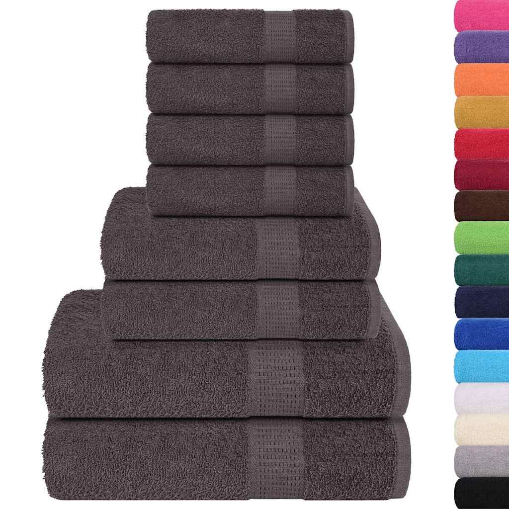 Set di asciugamani 8 pezzi FROGN Antracite 360 g/m² vidaXL