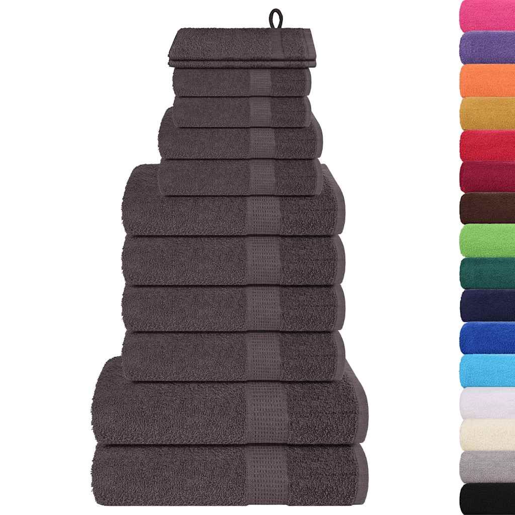 Set di asciugamani 12 pezzi FROGN Antracite 360 g/m² vidaXL