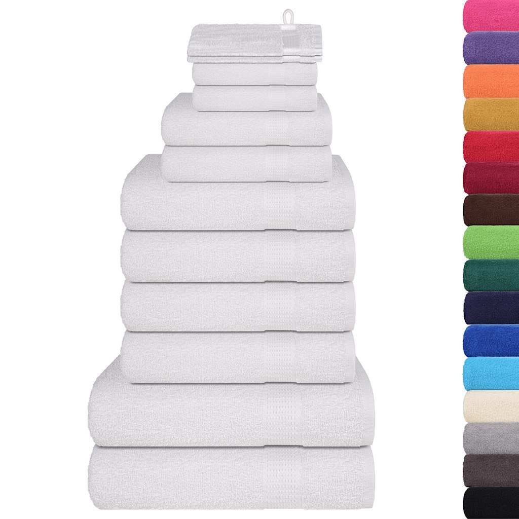 Set di asciugamani 12 pezzi FROGN Bianco 360 g/m² vidaXL