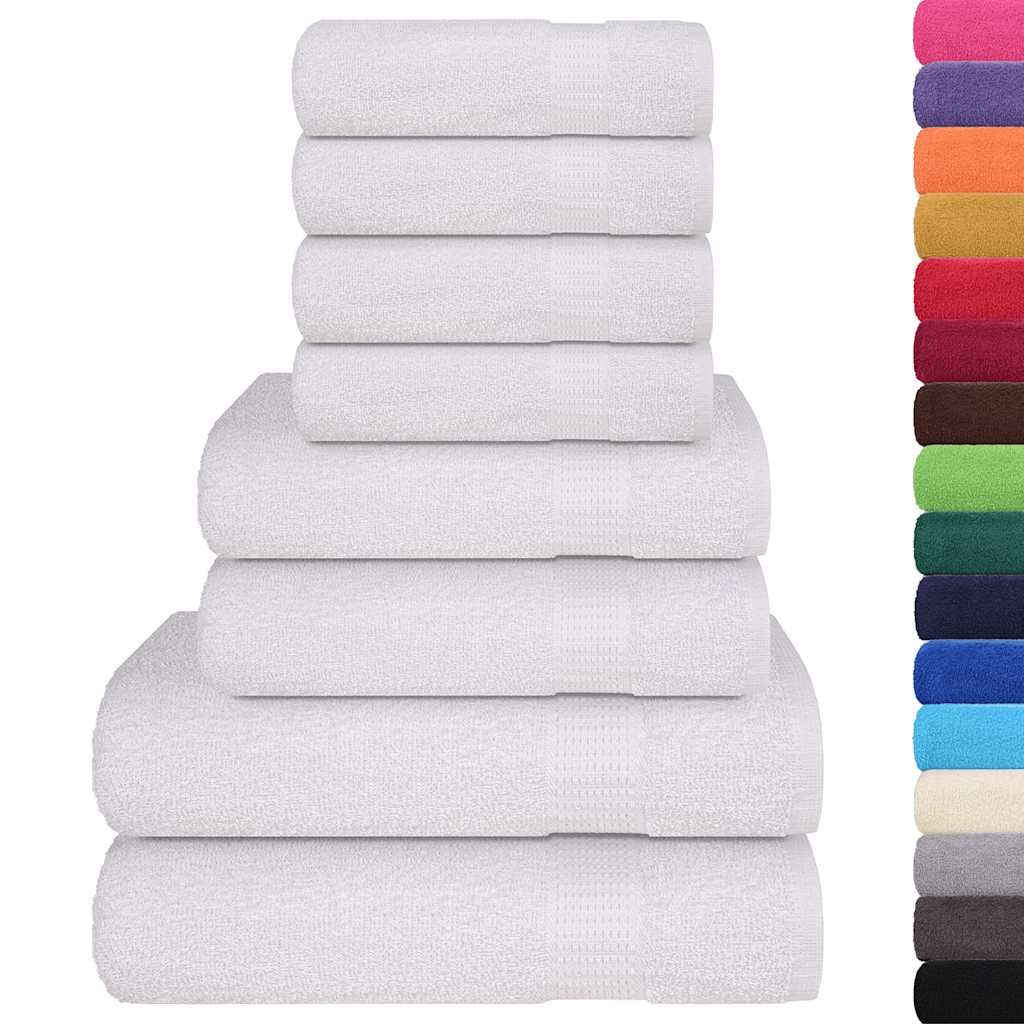 Set di asciugamani 8 pezzi FROGN Bianco 360 g/m² vidaXL