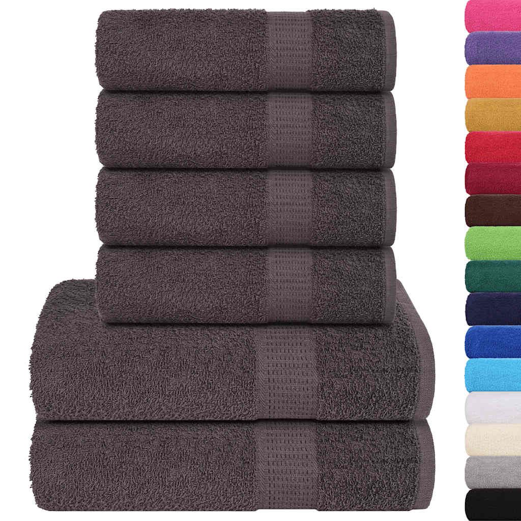 Set di asciugamani 6 pezzi FROGN Antracite 360 g/m² vidaXL