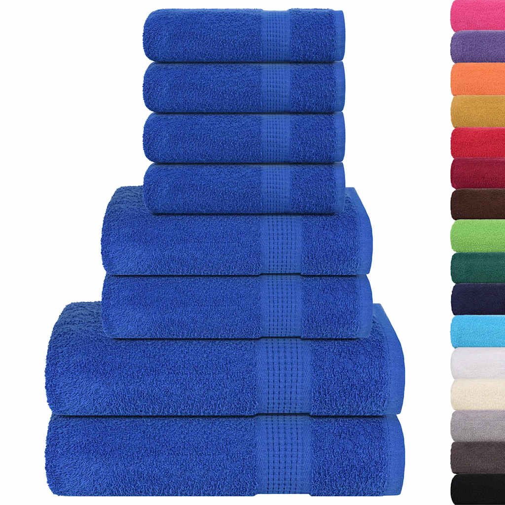 Set di asciugamani 8 pezzi FROGN Blu 360 g/m² vidaXL
