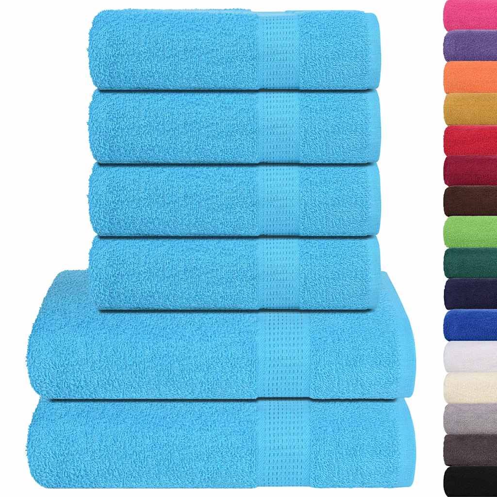 Set di asciugamani 6 pezzi FROGN Turchese 360 g/m² vidaXL