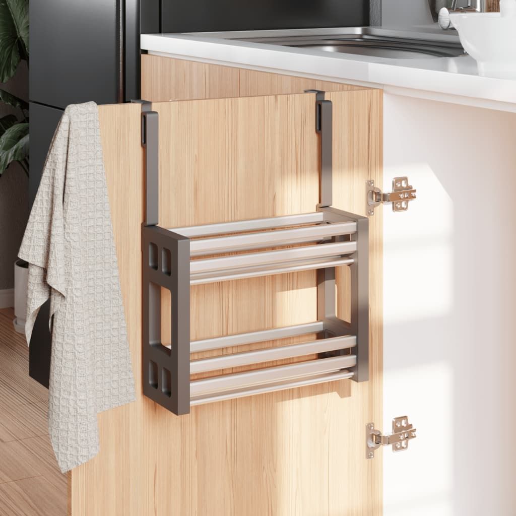 Organizer Sotto Lavello 34x12x26 cm in Alluminio vidaXL