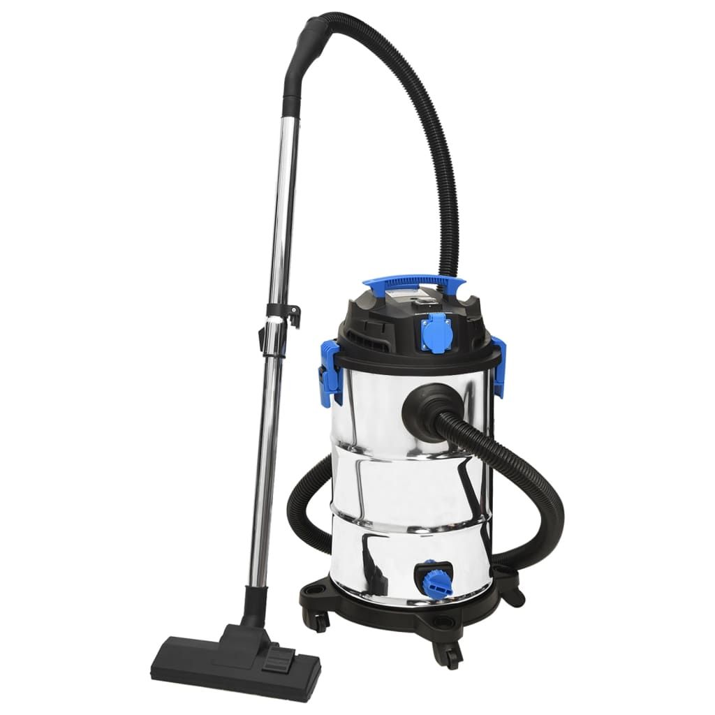 Aspirapolvere e Aspiraliquidi 1200 W 30 L Argento vidaXL