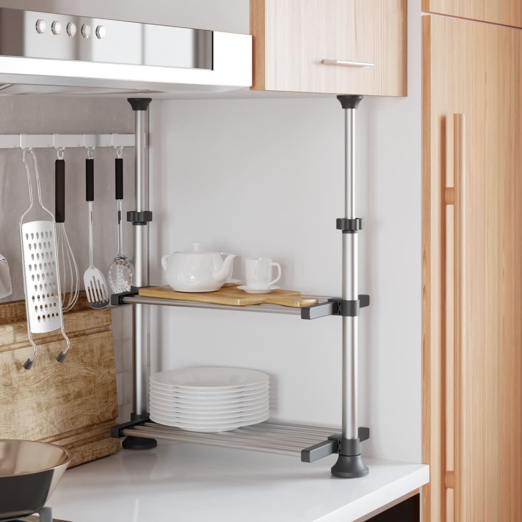 Ripiano da Cucina 50x25x(50-70) cm in Alluminio vidaXL