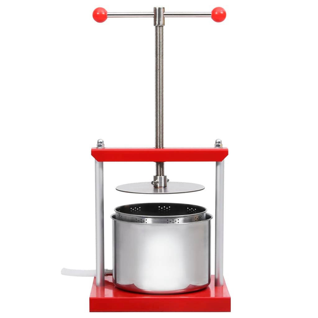 Torchio per Frutta e Vino in Acciaio Inox 6 L vidaXL