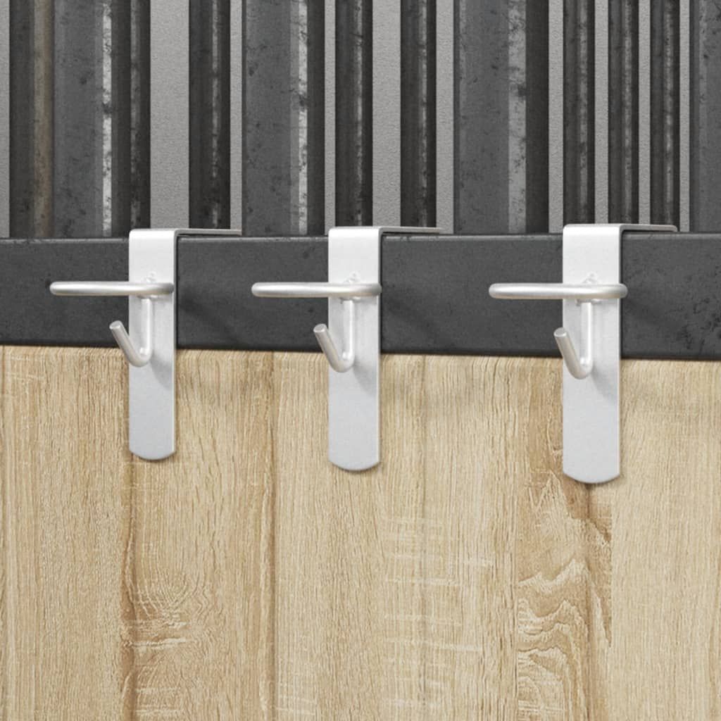 Ganci per Secchio Portatili 3 pz Argento in Acciaio vidaXL