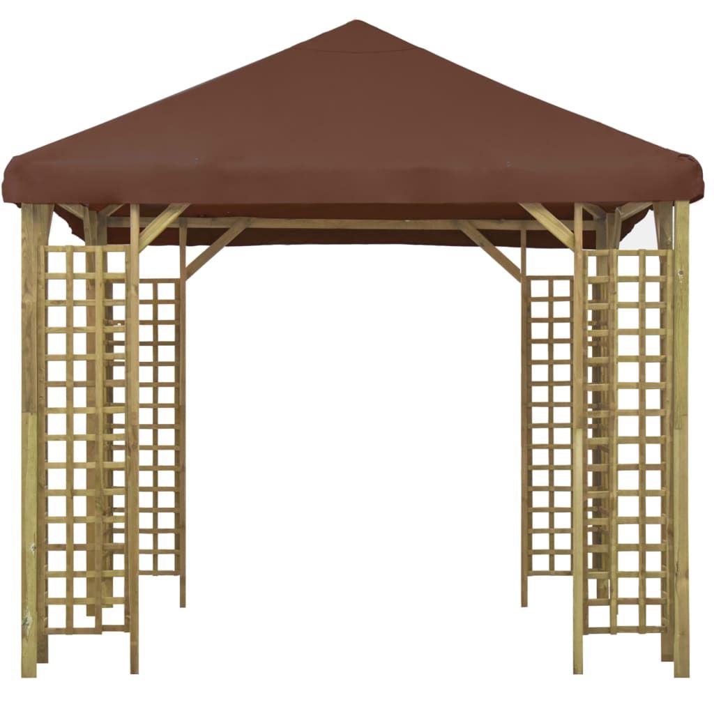 Gazebo 3x3 m Marrone vidaXL