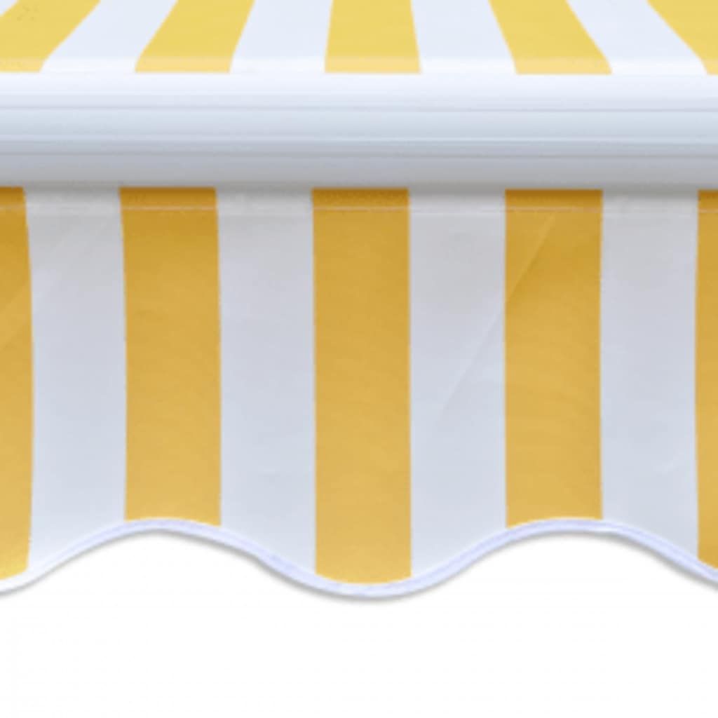 Tenda da Sole Pieghevole Motorizzata 600 cm Gialla/Bianca vidaXL