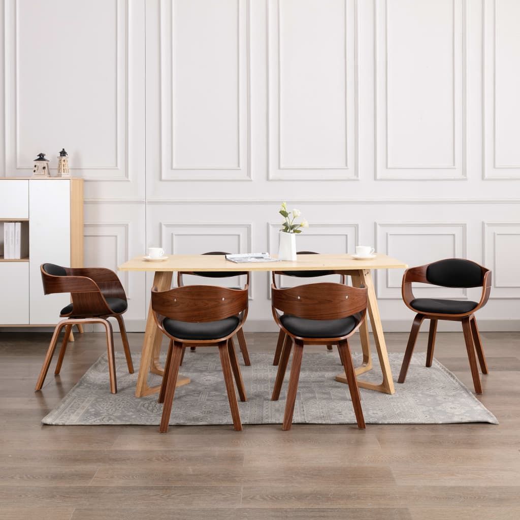 Sedie da Pranzo 6 pz in Legno Piegato e Similpelle vidaXL