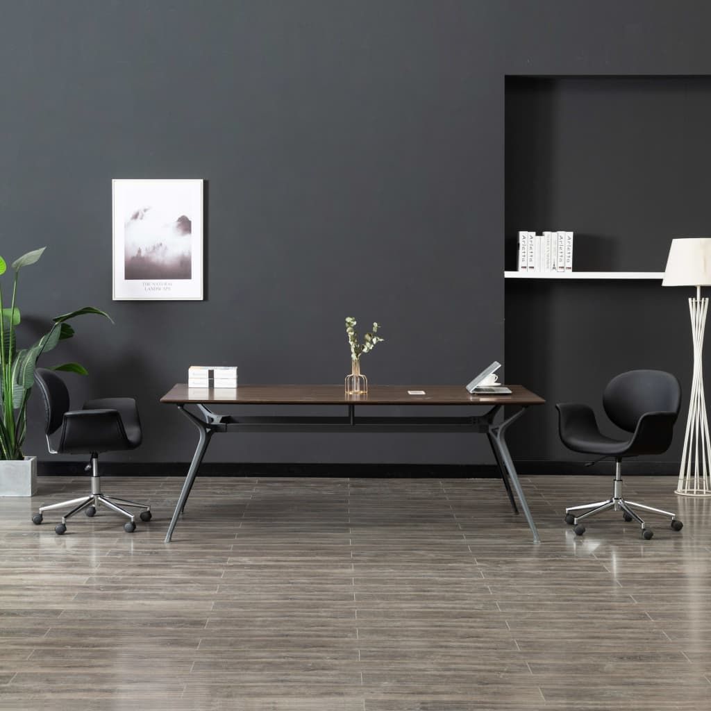 Sedia da Pranzo Girevole Nero in Similpelle vidaXL