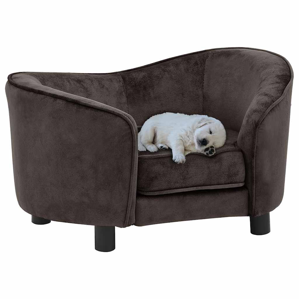 Divano per Cani Marrone 69x49x40 cm in Peluche vidaXL