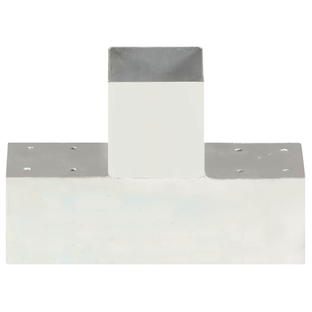 Connettore per Pali a Forma di T in Metallo Zincato 91x91 mm vidaXL