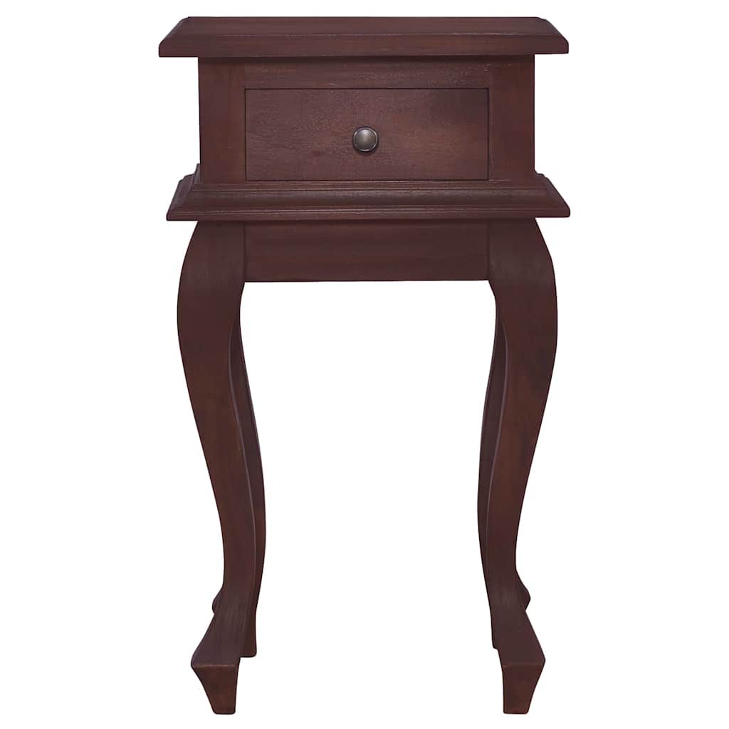 Comodino Marrone Classico 35x30x60 cm in Legno di Mogano vidaXL