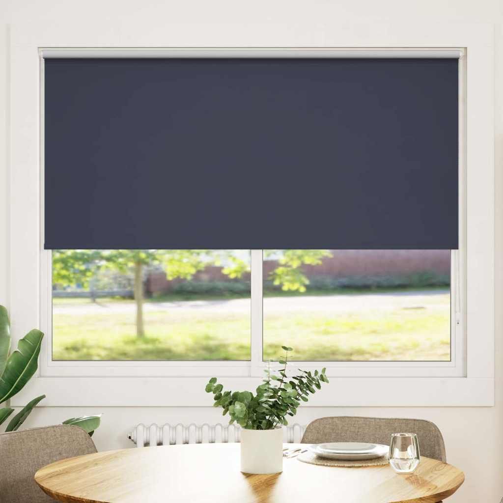 Tenda a rullo oscurante 144,4x175 cm Tessuto Larghezza 140 cm blu marino vidaXL